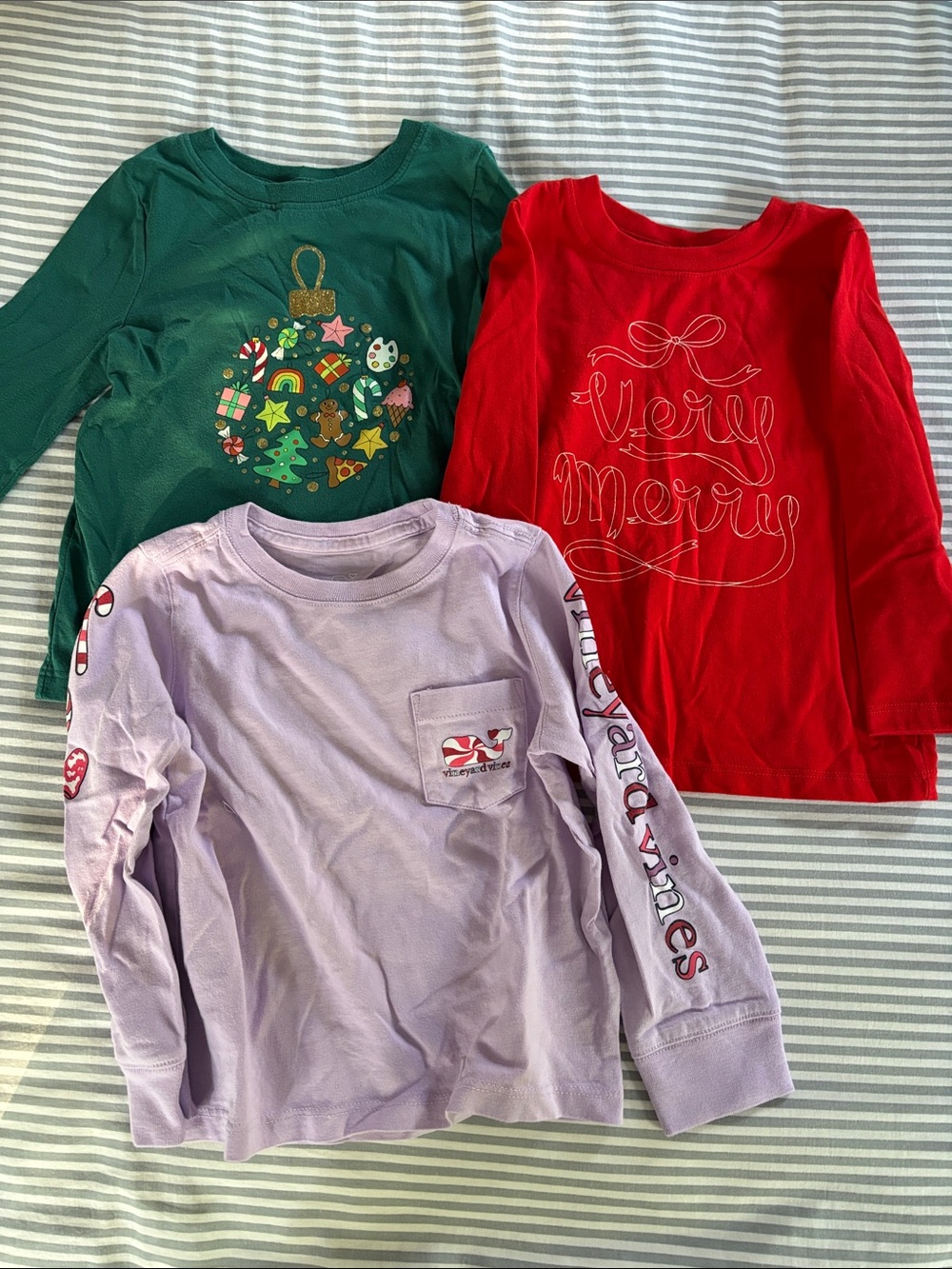 Set of 3 Long Sleeve Christmas Tees